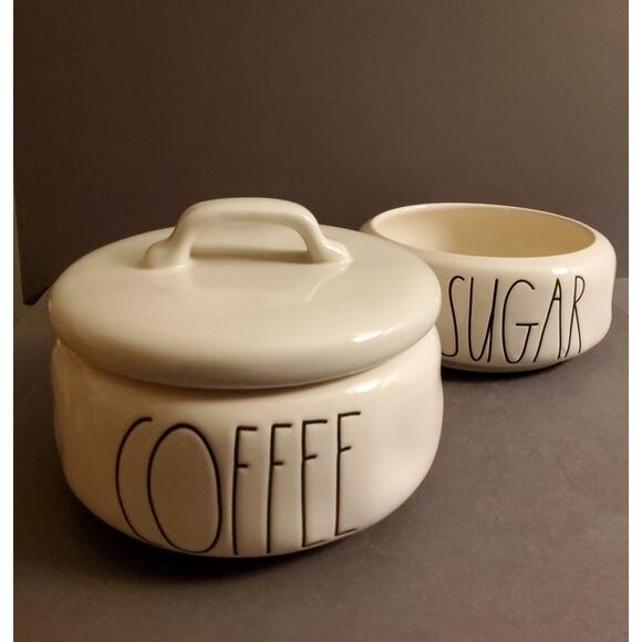 Rae Dunn Ceramic Coffee and Sugar Container - Picture 3 of 5